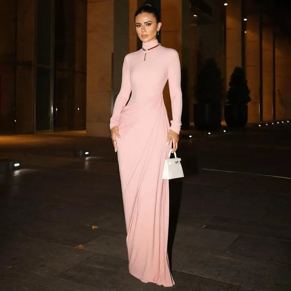 Backless Button-Front Long Sleeve Dress - Women¡¯s Dresses