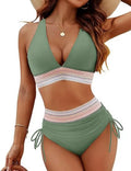 Fashion Women’s High Waist Bikini Split Suit - Army Green / 2XL - Summer Clothing 2026