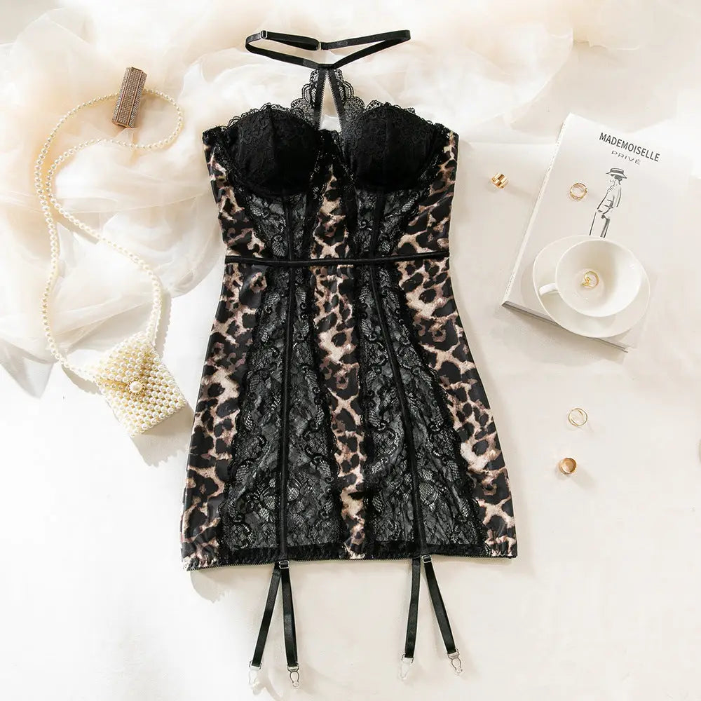 Leopard Lace Corset Dress - Women¡¯s Dresses Collection