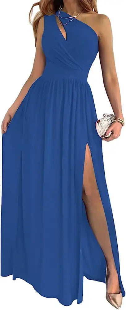 One-Shoulder Cutout Cocktail Maxi Dress - Women¡¯s Dresses