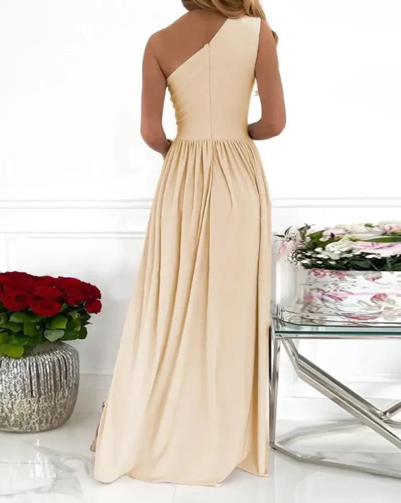 One-Shoulder Cutout Cocktail Maxi Dress - Women¡¯s Dresses