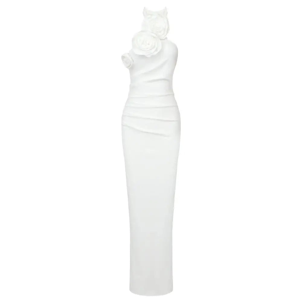 Ribbon Flower Halter Maxi Dress - Women¡¯s Dresses