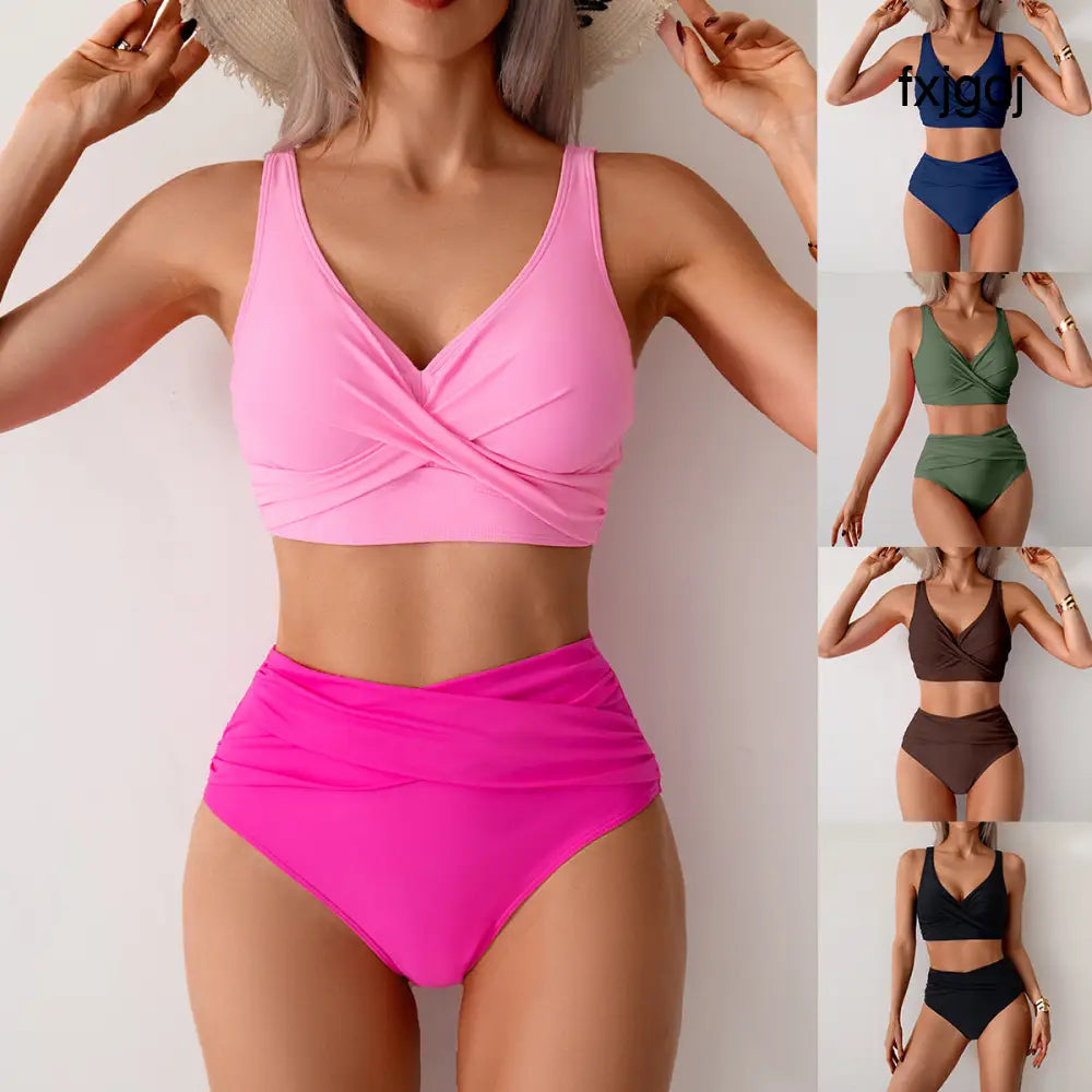 Sexy Split Swimsuit High Waist Swimsuit Outfit Bikini - Summer Clothing 2026