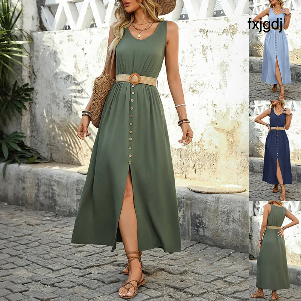 Split Hem Beach Maxi Dress - Women¡¯s Dresses Collection