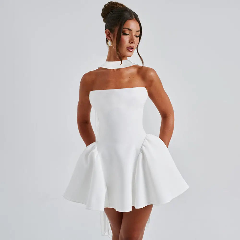 Tube Top Party Dress - White / L - Women¡¯s Dresses Collection