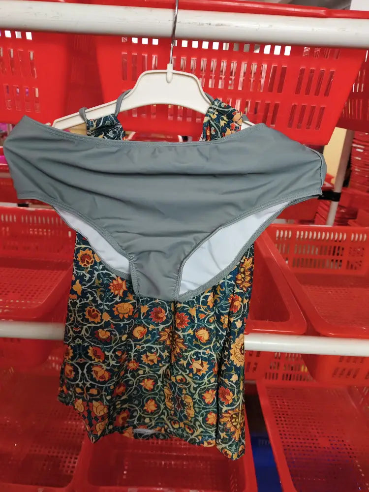 Vintage Printed Split High Waist Conservative Swimwear - Summer Clothing 2026
