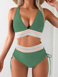 Women’s Deep V-Neck Backless Sexy Bikini Swimsuit - JK27AG / L - Summer Clothing 2026