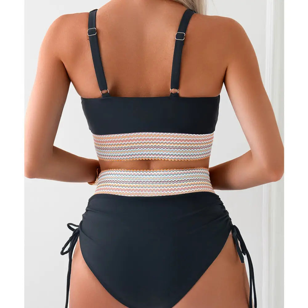 Women’s Deep V-Neck Backless Sexy Bikini Swimsuit - Summer Clothing 2026