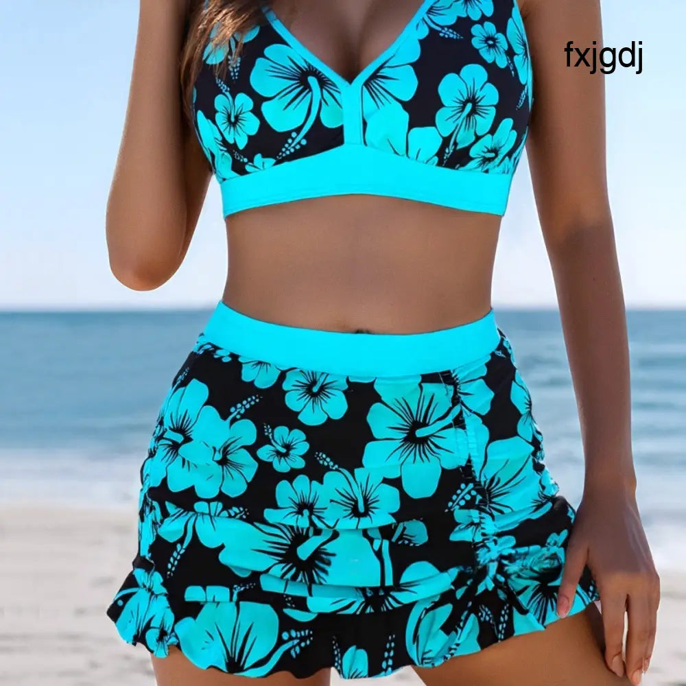Women’s Plus-Size Printed Two-Piece SwimsuitBikini - Summer Clothing 2026
